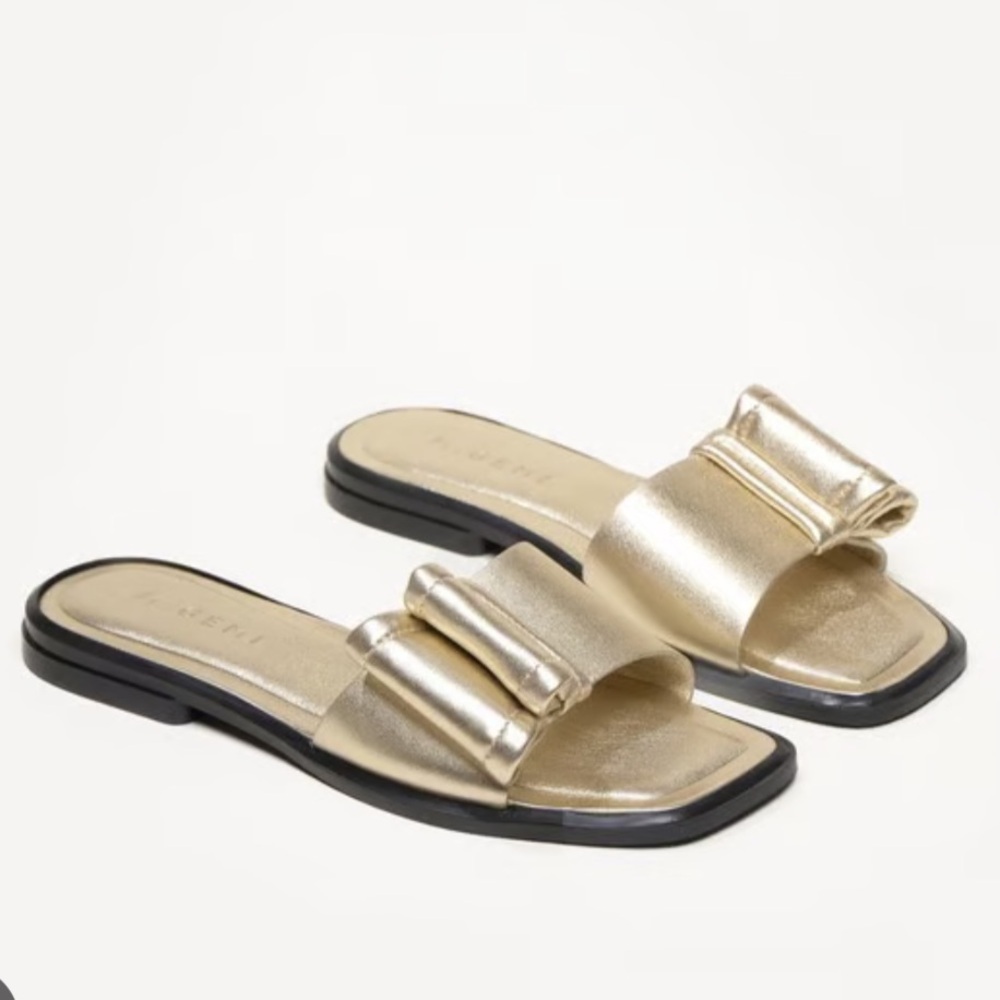 M. Gemi Amalia Elegant Gold Slide Sandals